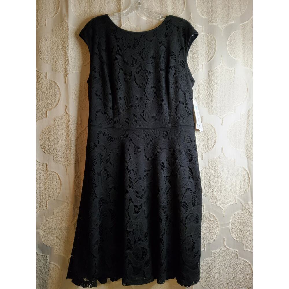 #326 New With Tags Women's WISP Leeah Black Lace Knit Dress Size 14